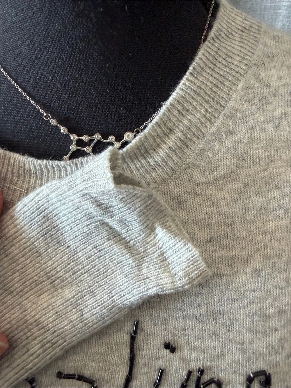 J. Crew Light Gray Knit Crewneck Sweater